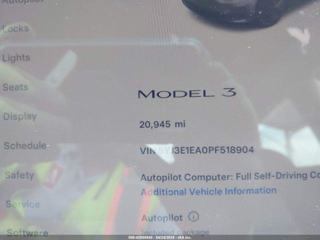 5YJ3E1EA0PF518904 Tesla Model 3 Rear-wheel Drive