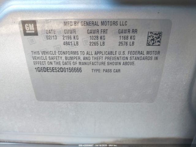 2013 CADILLAC CTS 1G6DE5E52D0156666 Photo 8
