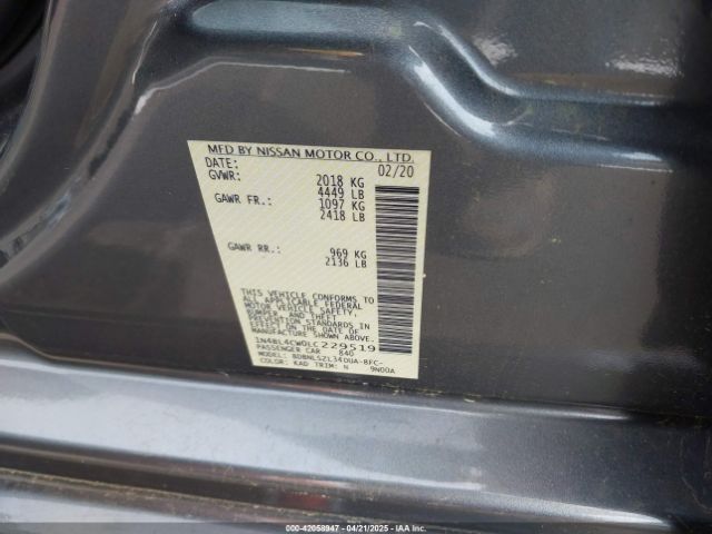 1N4BL4CW0LC229519 Nissan Altima Sr Intelligent Awd
