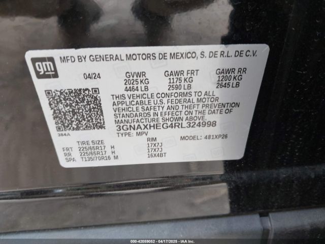 2024 CHEVROLET EQUINOX 3GNAXHEG4RL324998 Photo 8