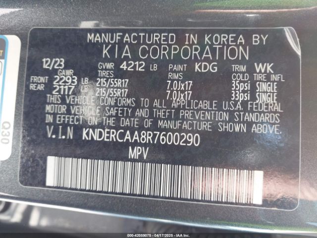 KNDERCAA8R7600290 KIA SELTOS EX