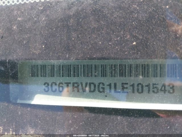 3C6TRVDG1LE101543 RAM Promaster 2500 High Roof 159 Wb