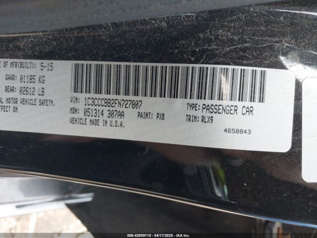 1C3CCCBB2FN727807 Chrysler 200 S