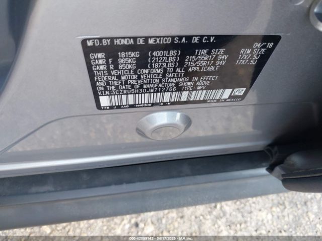 3CZRU5H30JM712766 Honda HR-V LX