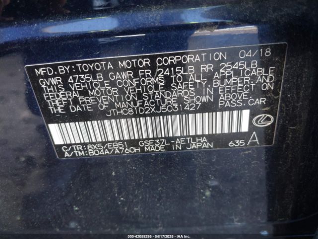 JTHC81D2XJ5031427 Lexus IS 300
