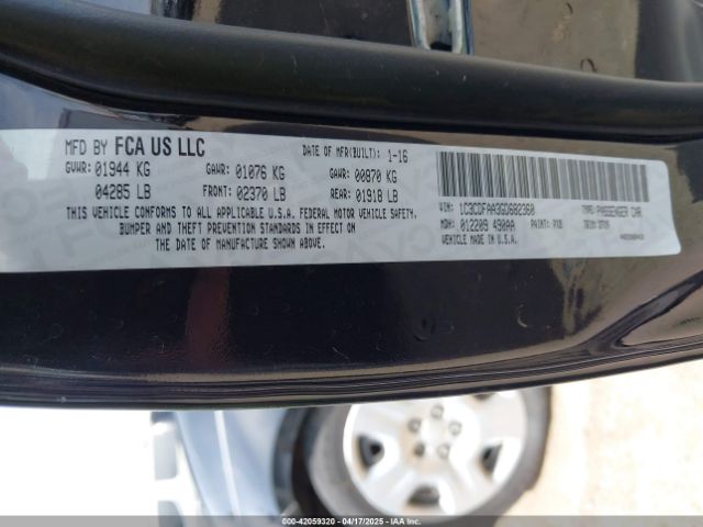 1C3CDFAA3GD682360 Dodge DART SE