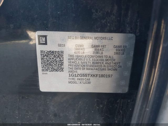 1G1ZG5STXKF180197 Chevrolet MALIBU RS