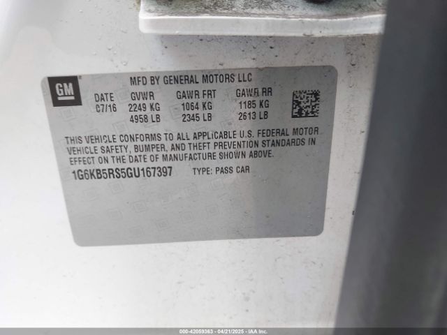 2016 CADILLAC CT6 1G6KB5RS5GU167397 Photo 8