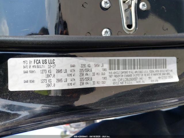 1C4PJLCB8JD620597 Jeep Cherokee Latitude Fwd