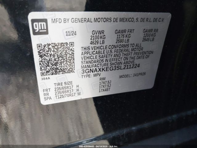 2025 CHEVROLET EQUINOX 3GNAXKEG3SL211224 Photo 8