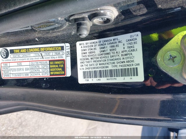 2HGFG3B5XEH506584 Honda Civic Lx