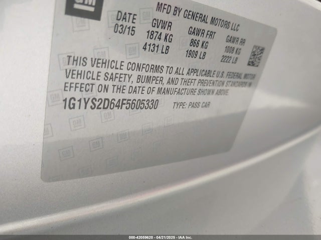 Chevrolet Corvette Z06 2015 1G1YS2D64F5605330 Image 9