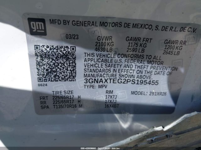 2023 CHEVROLET EQUINOX 3GNAXTEG2PS195455 Photo 8