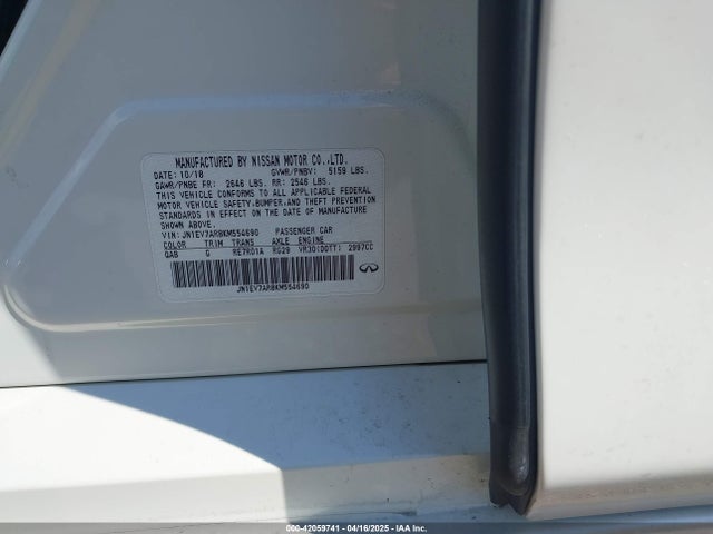Infiniti 2019 2019 JN1EV7AR8KM554690 Image 9