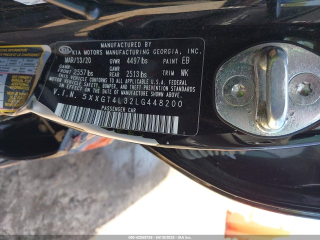 5XXGT4L32LG448200 KIA Optima Lx