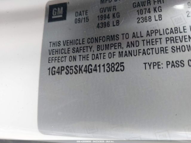 1G4PS5SK4G4113825 Buick Verano Leather Group