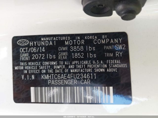KMHTC6AE4FU234611 Hyundai Veloster Turbo