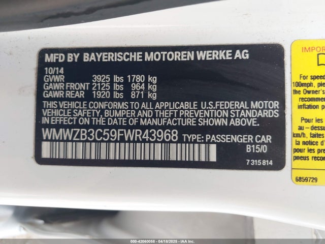 WMWZB3C59FWR43968 Mini Countryman Cooper