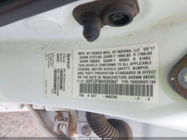 19XFC2F56HE043647 Honda Civic Lx