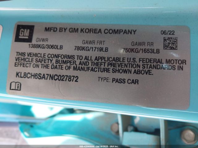 KL8CH6SA7NC027872 Chevrolet lv7