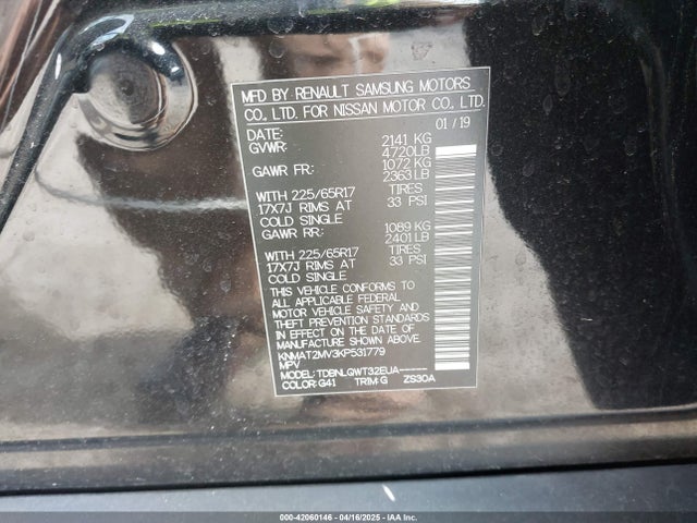 Nissan ROGUE SV 2019 KNMAT2MV3KP531779 Image 9