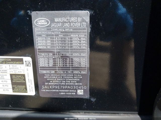SALKP9E96RA092327 Land Rover Range Rover P530 Se