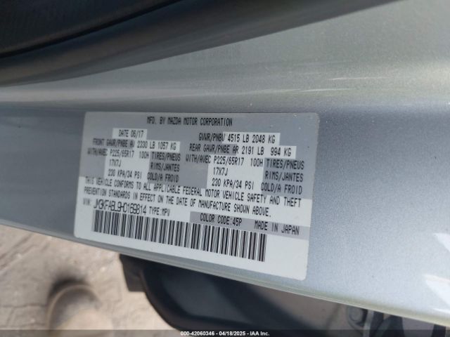 JM3KFABL9H0169814 Mazda CX-5 SPORT