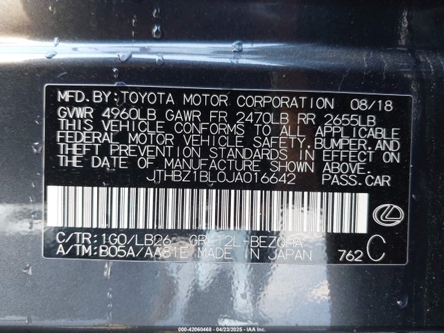 JTHBZ1BL0JA016642 Lexus Gs 350 F Sport