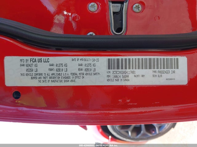 2C3CCAGGXGH117091 Chrysler 300 300s