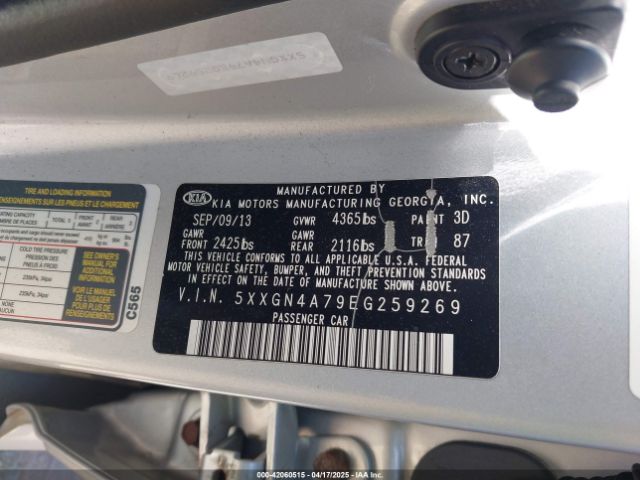 5XXGN4A79EG259269 KIA OPTIMA EX