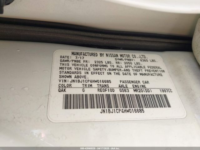JN1BJ1CP4HW016685 Nissan Rogue Sport S