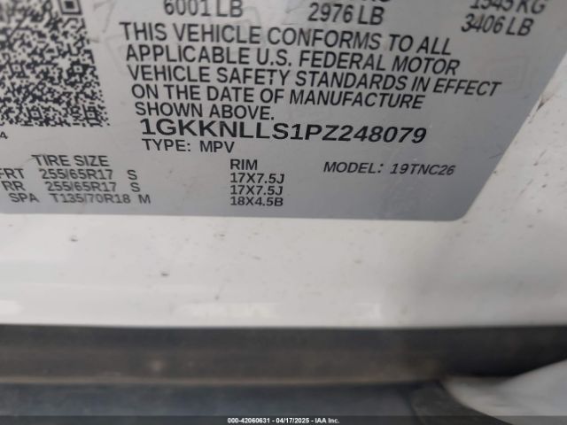 1GKKNLLS1PZ248079 GMC Acadia Awd At4
