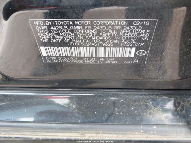 2010 LEXUS IS 250 JTHBF5C24A5119626 Photo 8