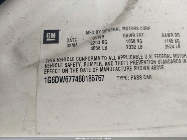 2006 CADILLAC STS 1G6DW677460185767 Photo 8