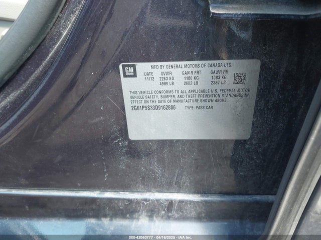 2013 CADILLAC XTS 2G61P5S33D9162806 Photo 8