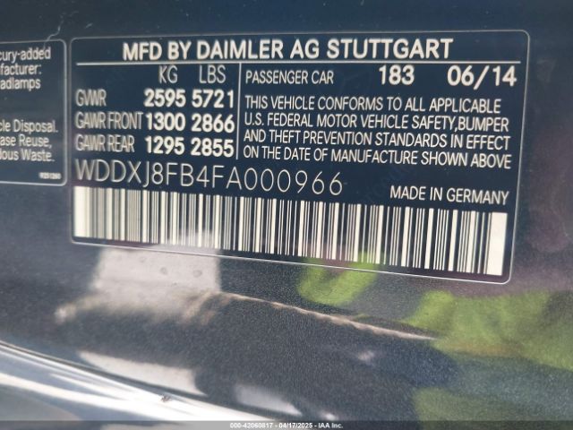 WDDXJ8FB4FA000966 Mercedes-Benz S 550 4matic