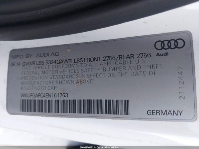 WAUFGAFC4EN161763 Audi A6 3.0t Premium Plus