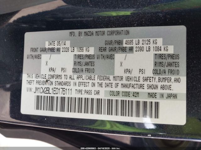 JM1CW2BL1E0176111 Mazda Mazda5 Sport