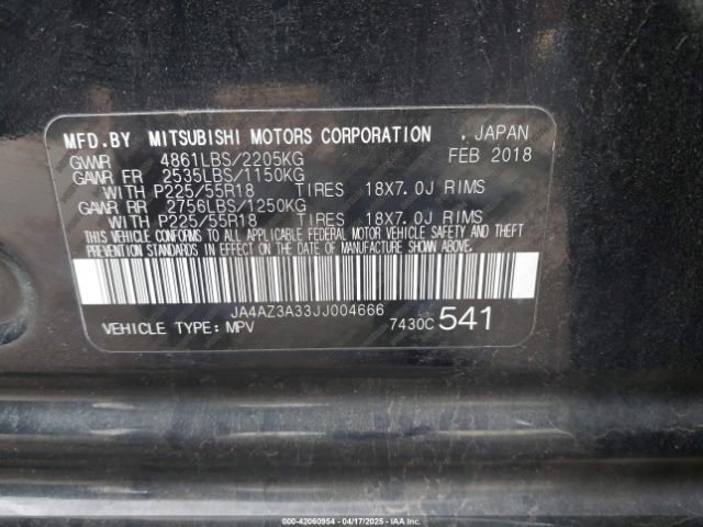JA4AZ3A33JJ004666 Mitsubishi mivec