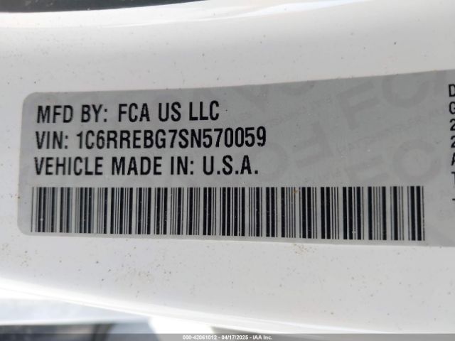 1C6RREBG7SN570059 RAM 1500 Big Horn  4x2 6'4 Box