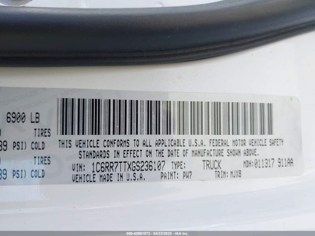 1C6RR7TTXGS236107 RAM 1500