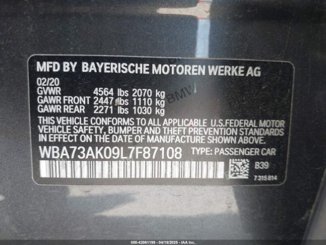 WBA73AK09L7F87108 BMW 228i Gran Coupe Xdrive