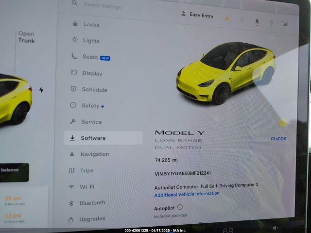 5YJYGAEE6MF212241 Tesla Model Y Long Range Dual Motor All-wheel Drive