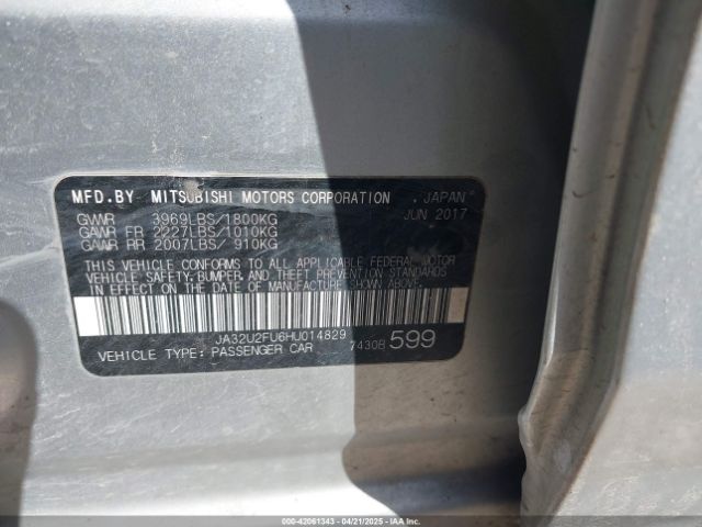 2017 MITSUBISHI LANCER JA32U2FU6HU014829 Photo 8