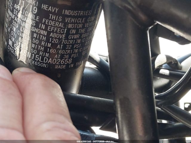 2020 KAWASAKI EX650 ML5EXEN15LDA02658 Photo 9