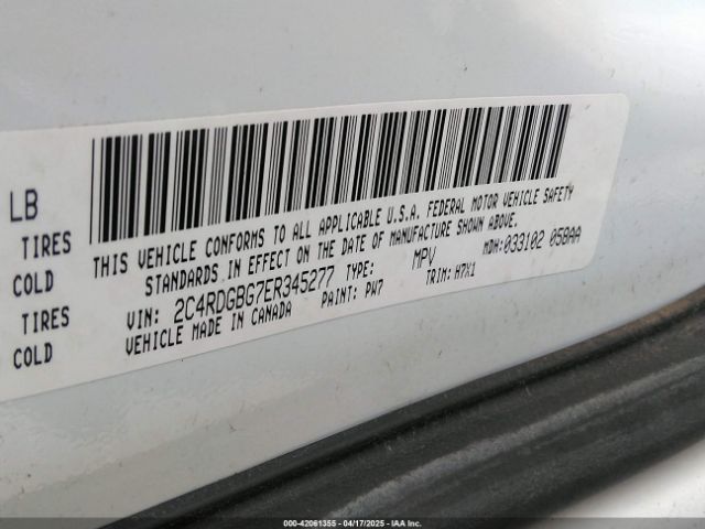 2C4RDGBG7ER345277 Dodge Grand Caravan American Value Pkg