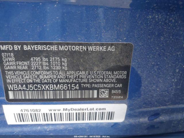 WBA4J5C5XKBM66154 BMW 440i Gran Coupe