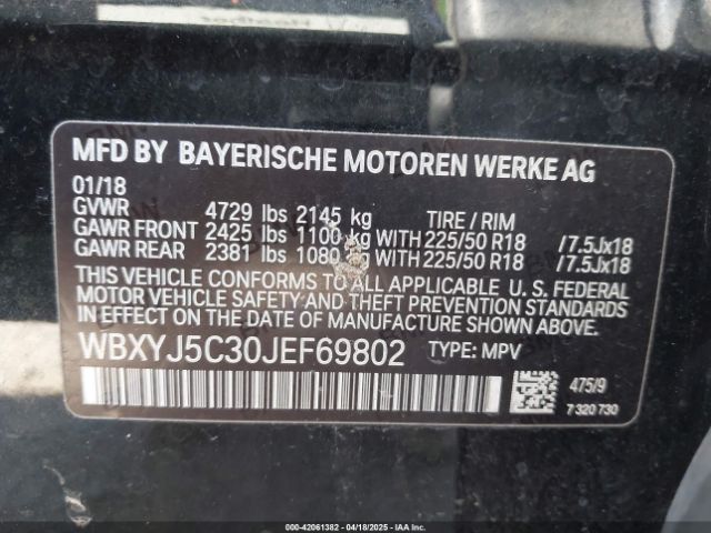 WBXYJ5C30JEF69802 BMW X2 Xdrive28i