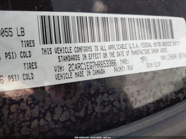 2C4RC1EG7HR653386 Chrysler Pacifica Touring-l Plus