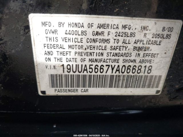 2000 ACURA TL 19UUA5667YA066818 Photo 8